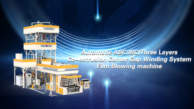 Automatic ABC(IBC) film blowing machine with center gap winding system