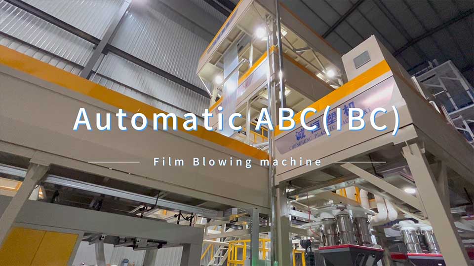 Automatic ABC(IBC) film blowing machine with center gap winding system